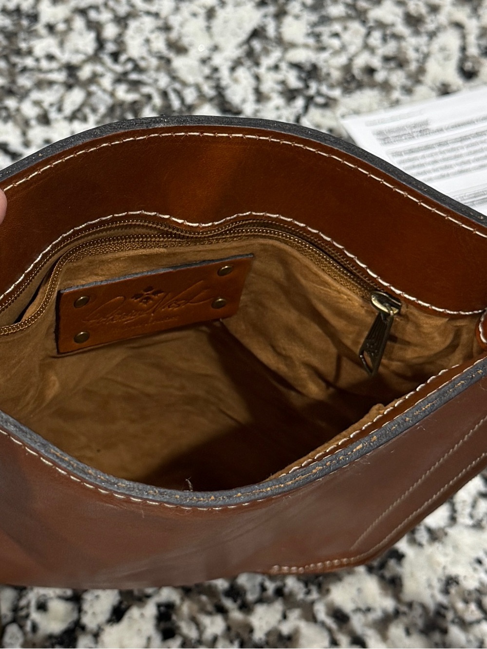 Patricia Nash Venezia Leather Crossbody Bag - Picture 3 of 5